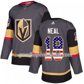 Vegas Golden Knights James Neal 18 Adidas 2017-2018 Grijs USA Flag Fashion Authentic Shirt - Mannen